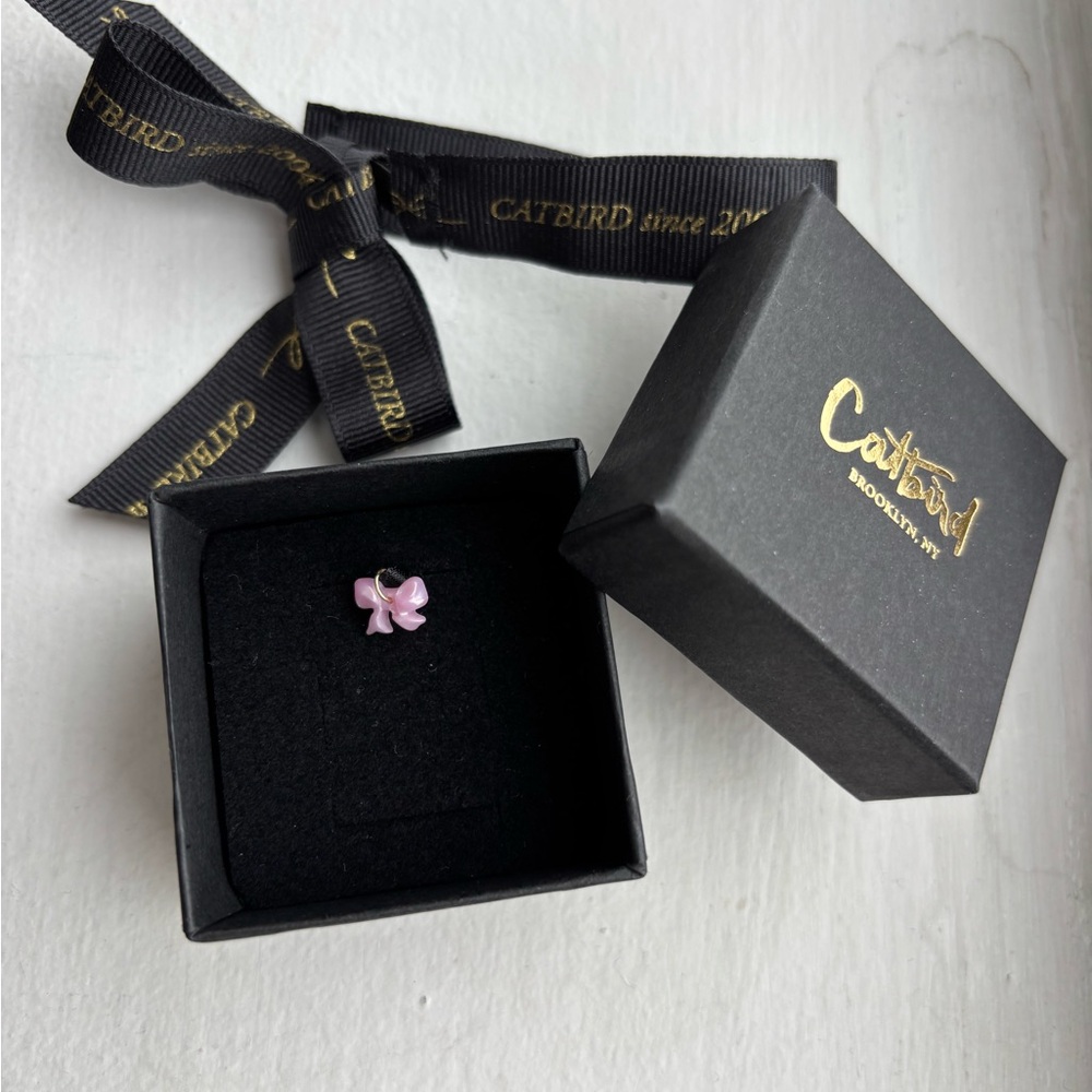 Catbird Pink Bow Charm